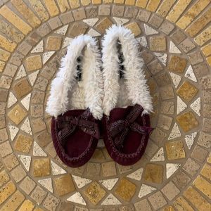 American Eagle Outfitters Shoes | American Eagle Burgandy Moccasins Size 7.5